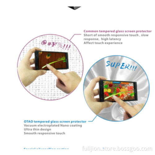 180&deg premium privacy tempered-glass screen protector for HTC One M8, OEM/ODM